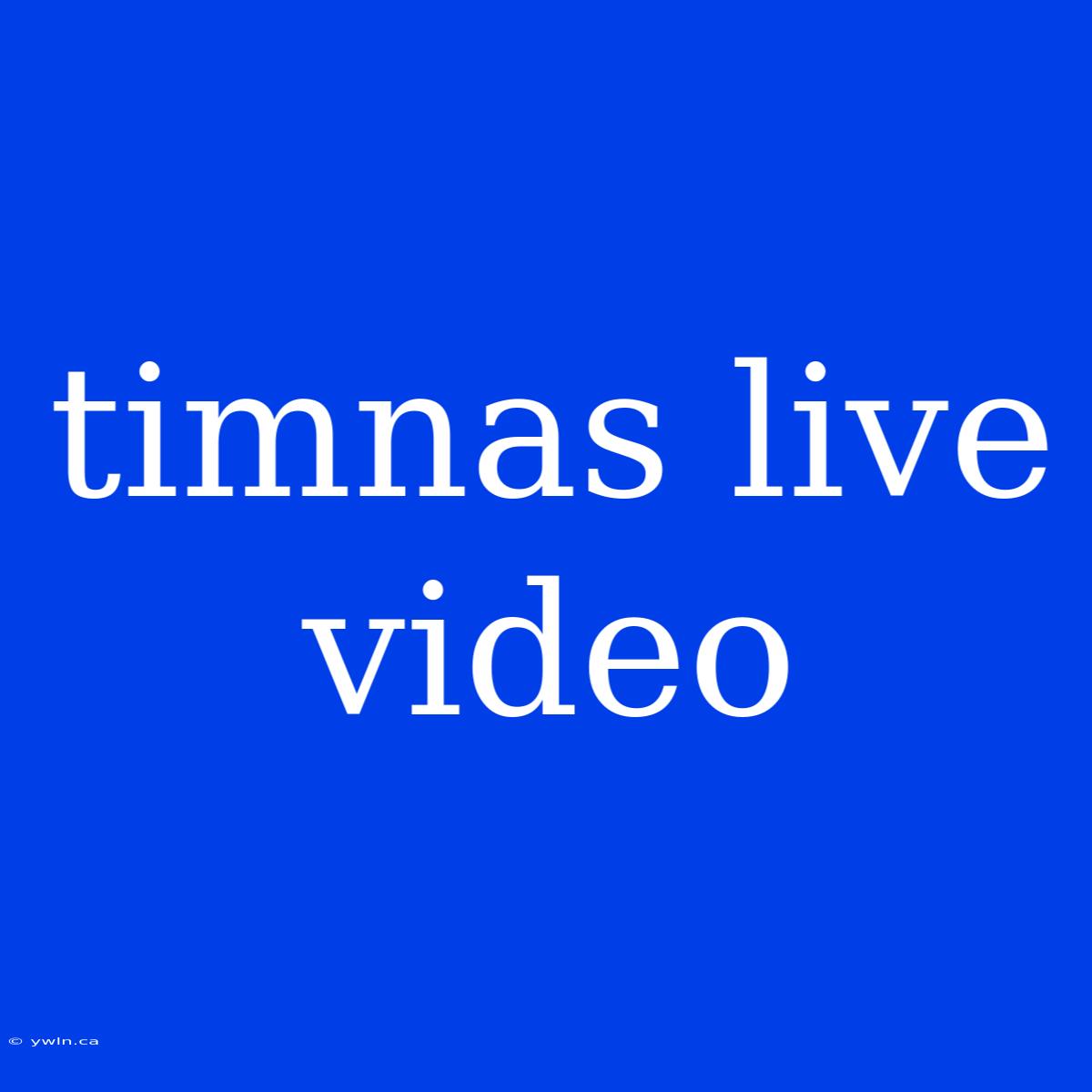 Timnas Live Video