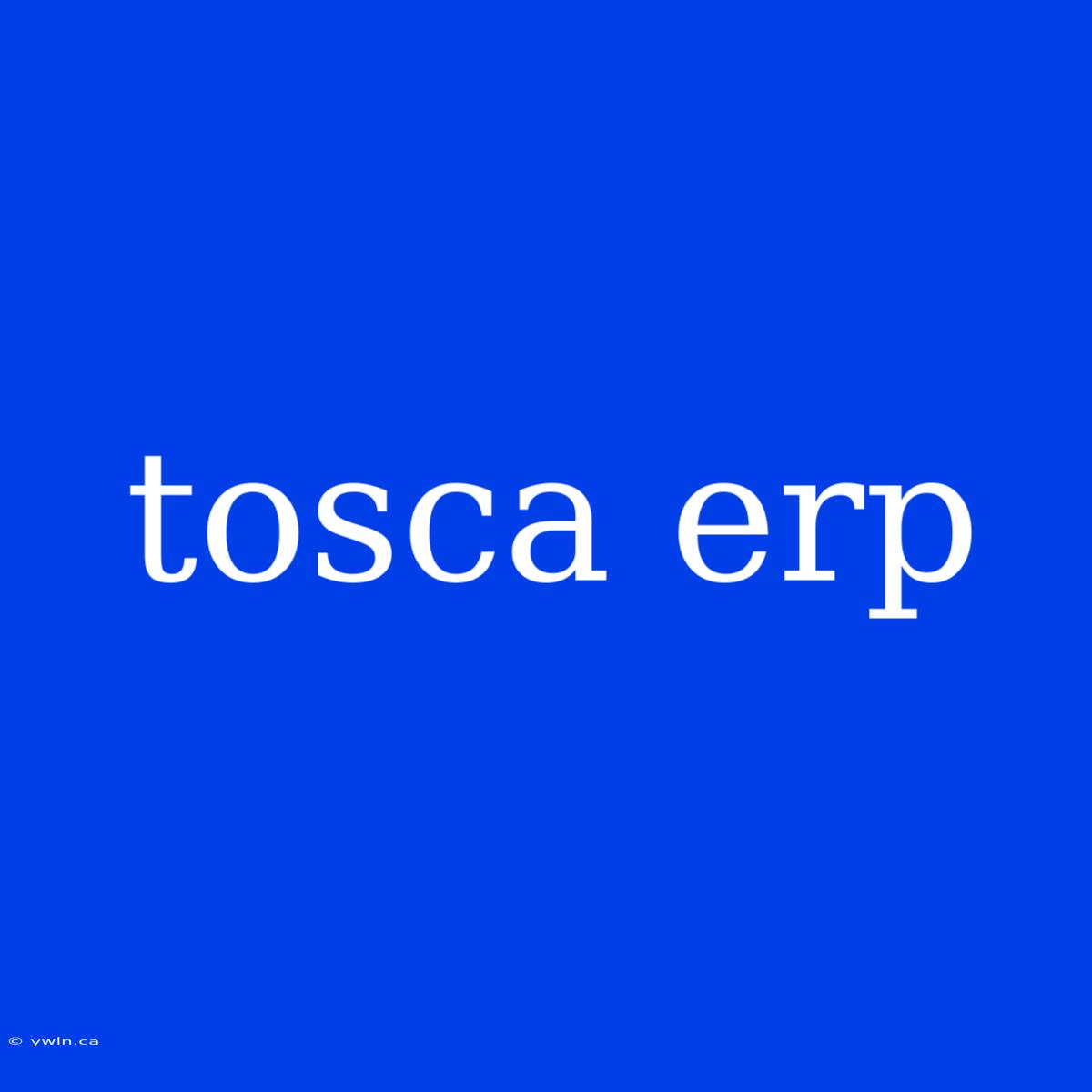 Tosca Erp