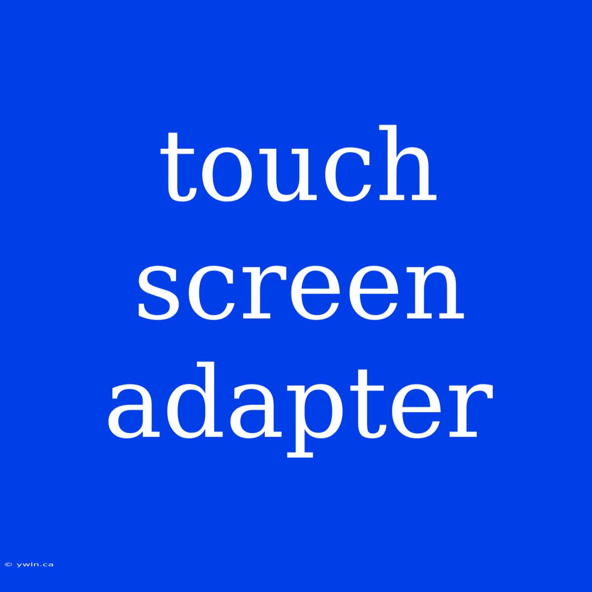 Touch Screen Adapter