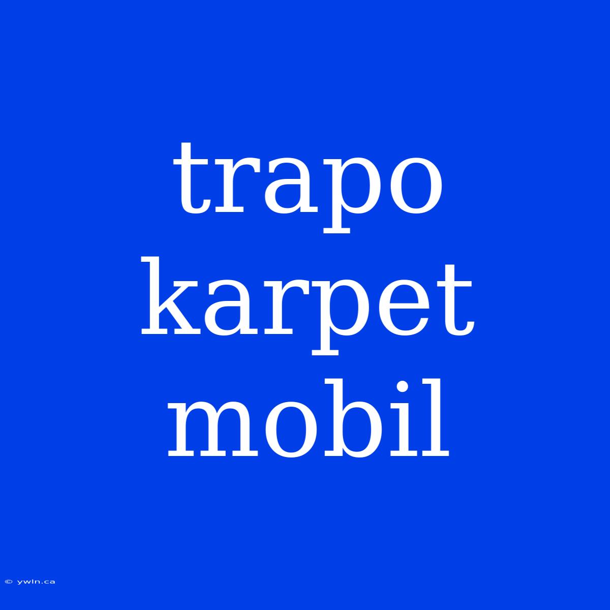 Trapo Karpet Mobil