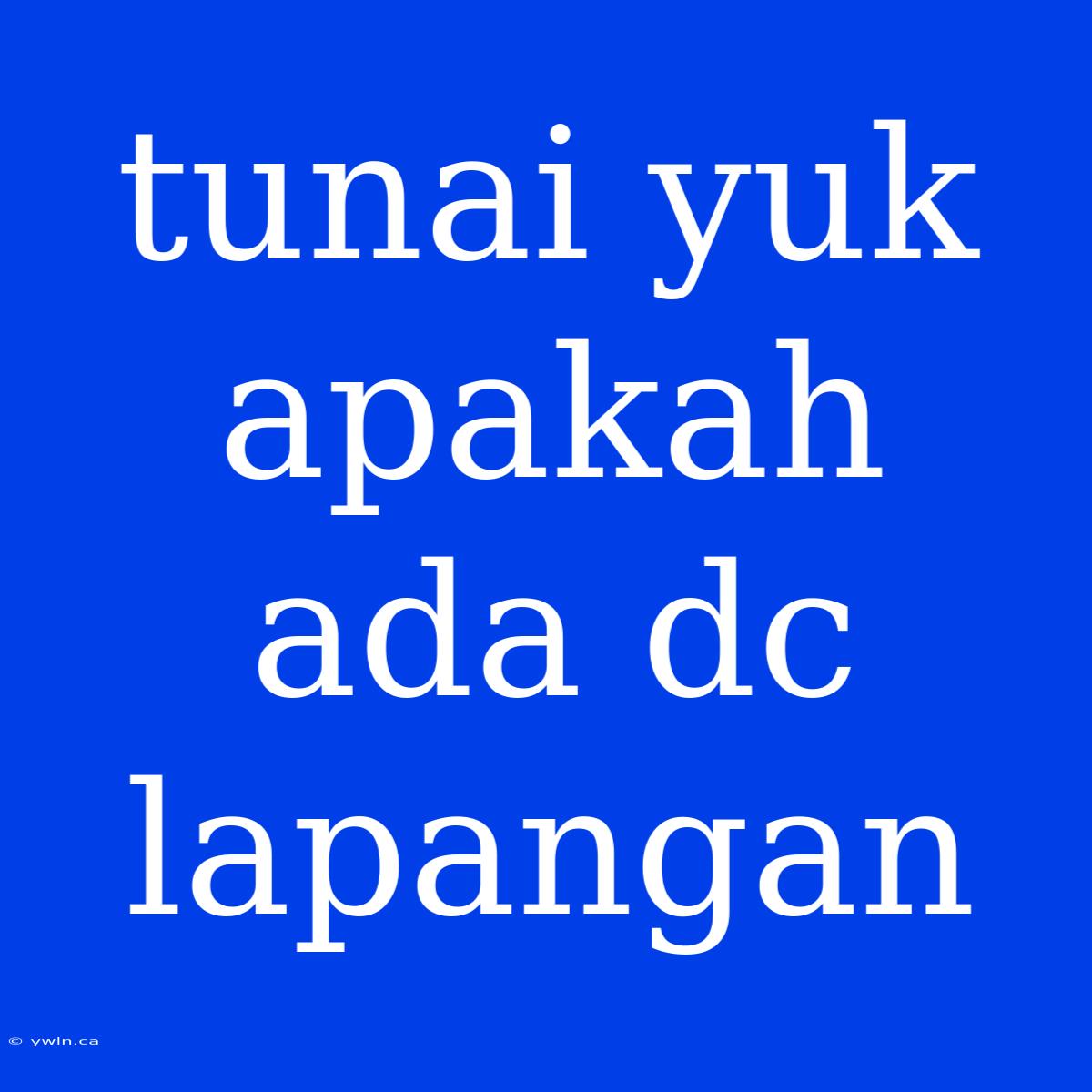 Tunai Yuk Apakah Ada Dc Lapangan