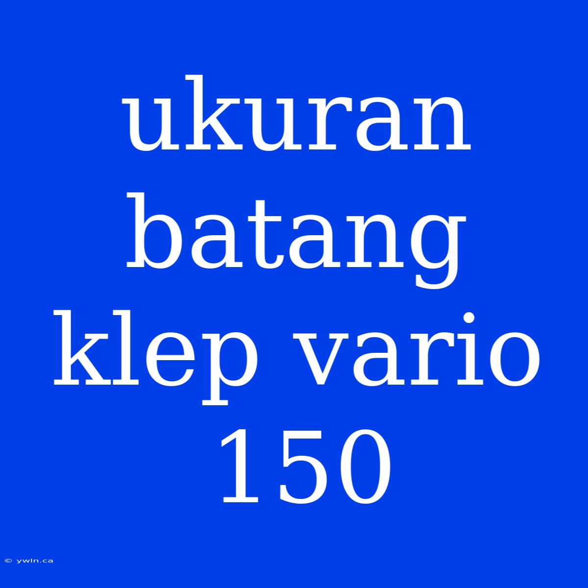 Ukuran Batang Klep Vario 150