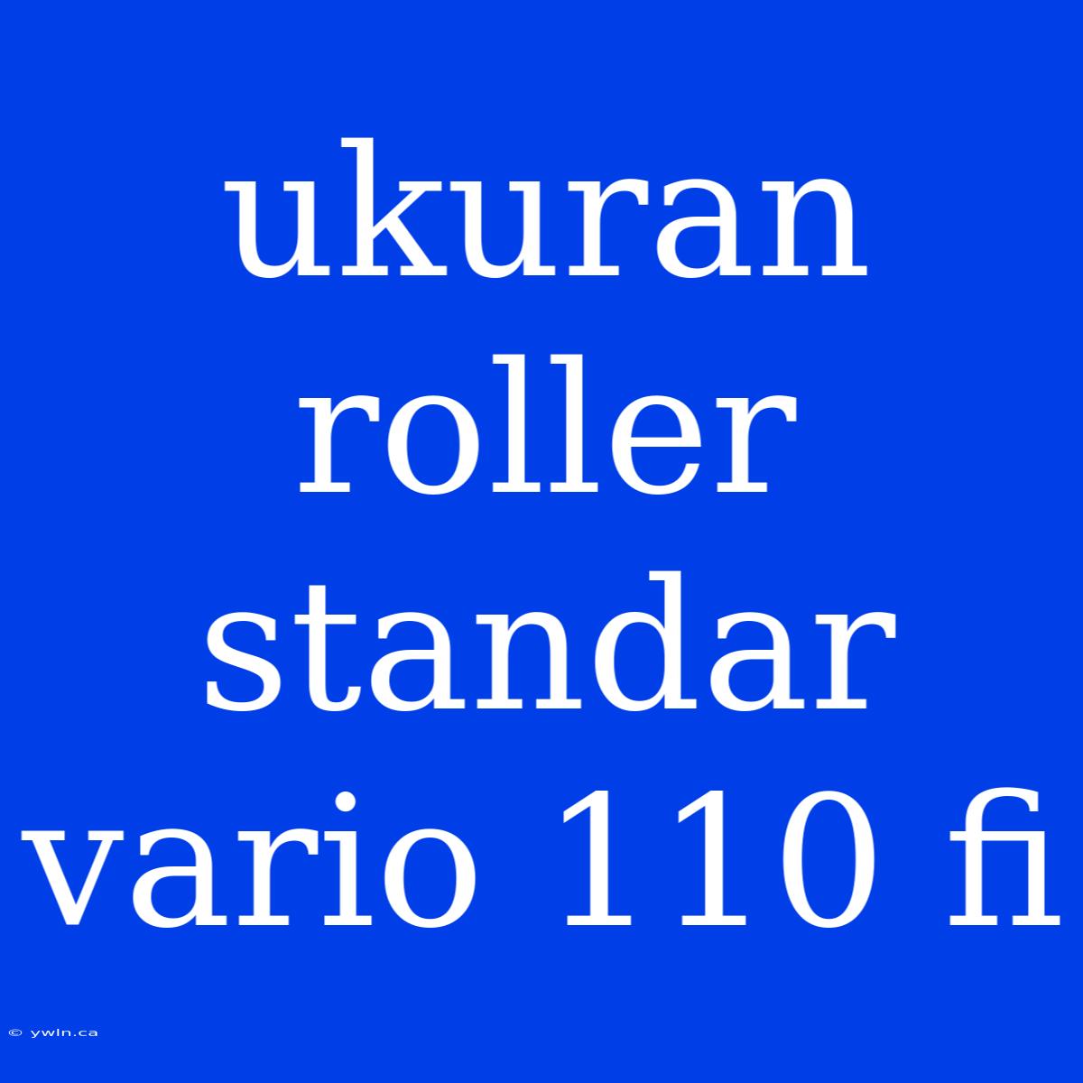 Ukuran Roller Standar Vario 110 Fi