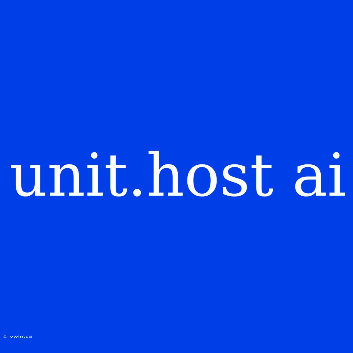 Unit.host Ai