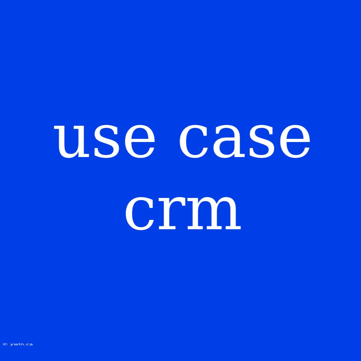 Use Case Crm