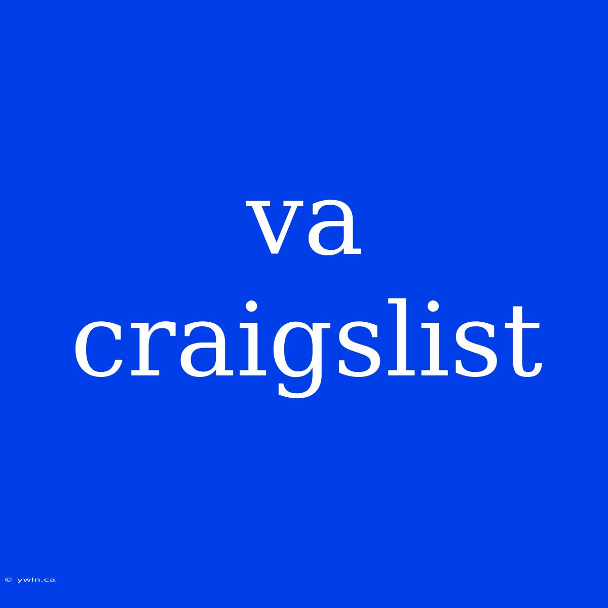 Va Craigslist