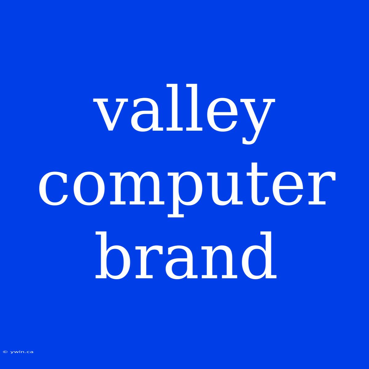 Valley Computer Brand