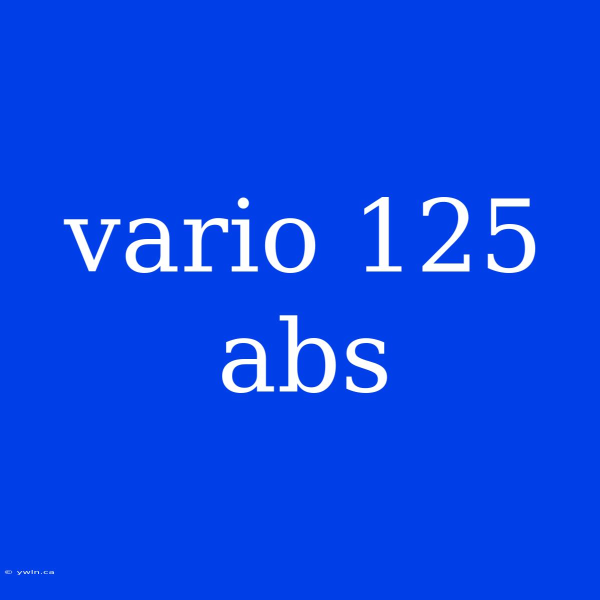 Vario 125 Abs