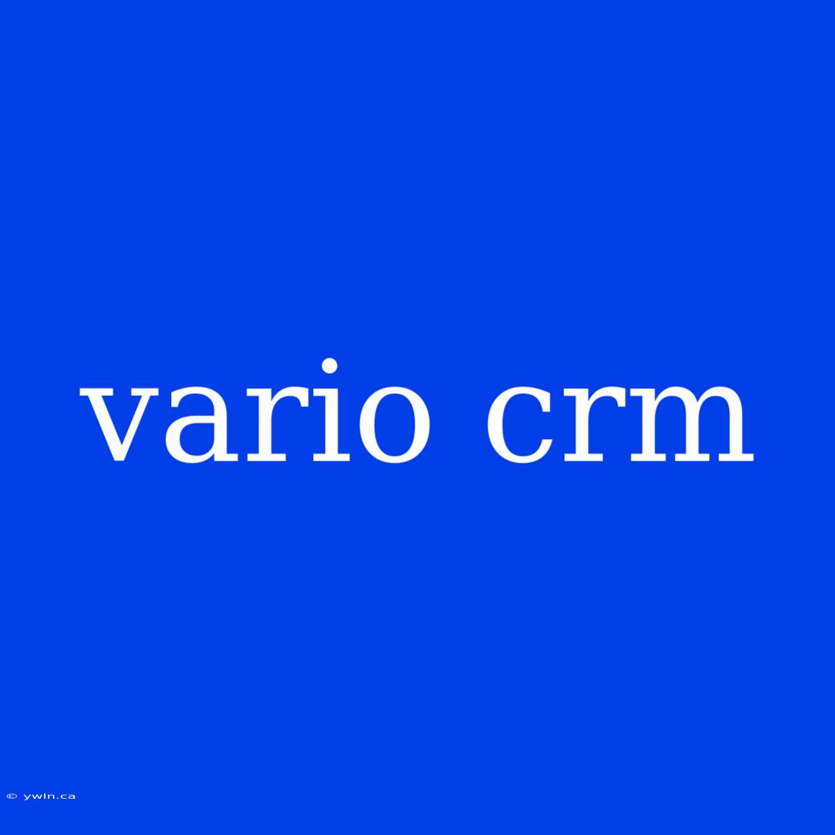 Vario Crm