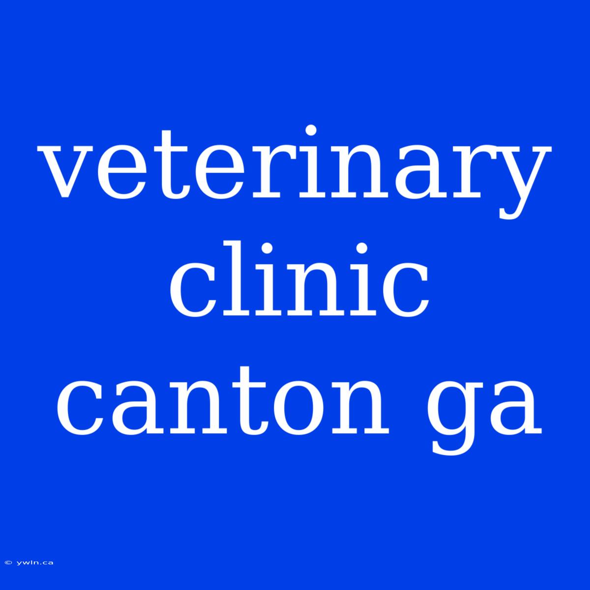 Veterinary Clinic Canton Ga