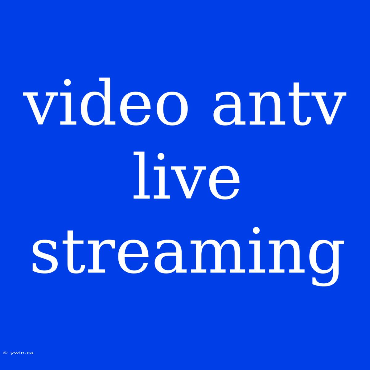 Video Antv Live Streaming