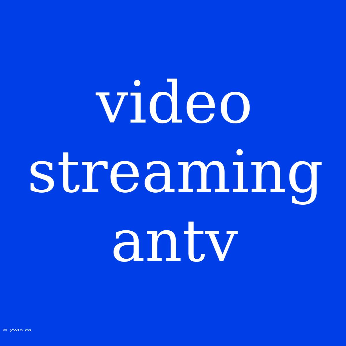 Video Streaming Antv