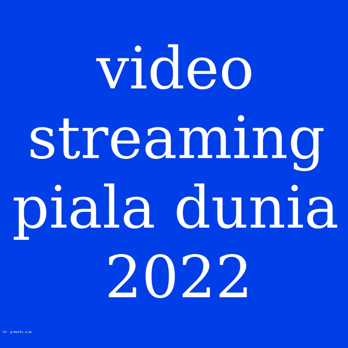 Video Streaming Piala Dunia 2022