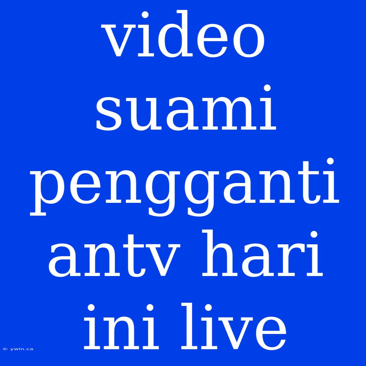 Video Suami Pengganti Antv Hari Ini Live