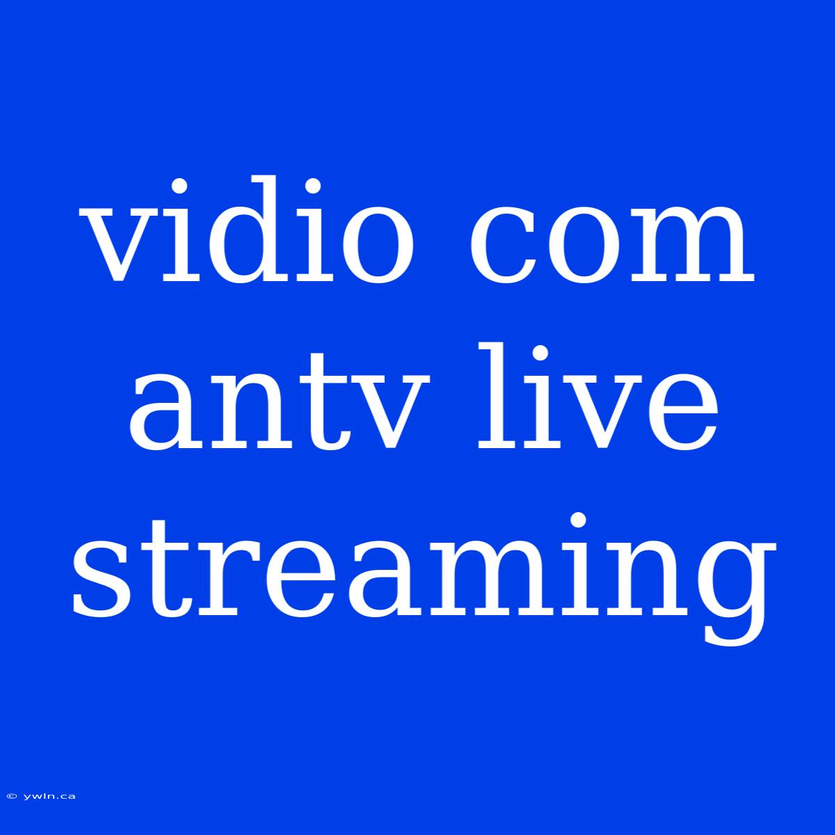 Vidio Com Antv Live Streaming