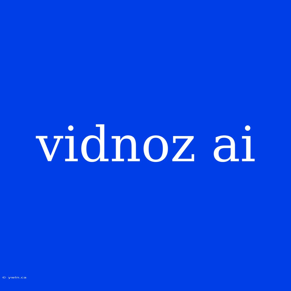 Vidnoz Ai