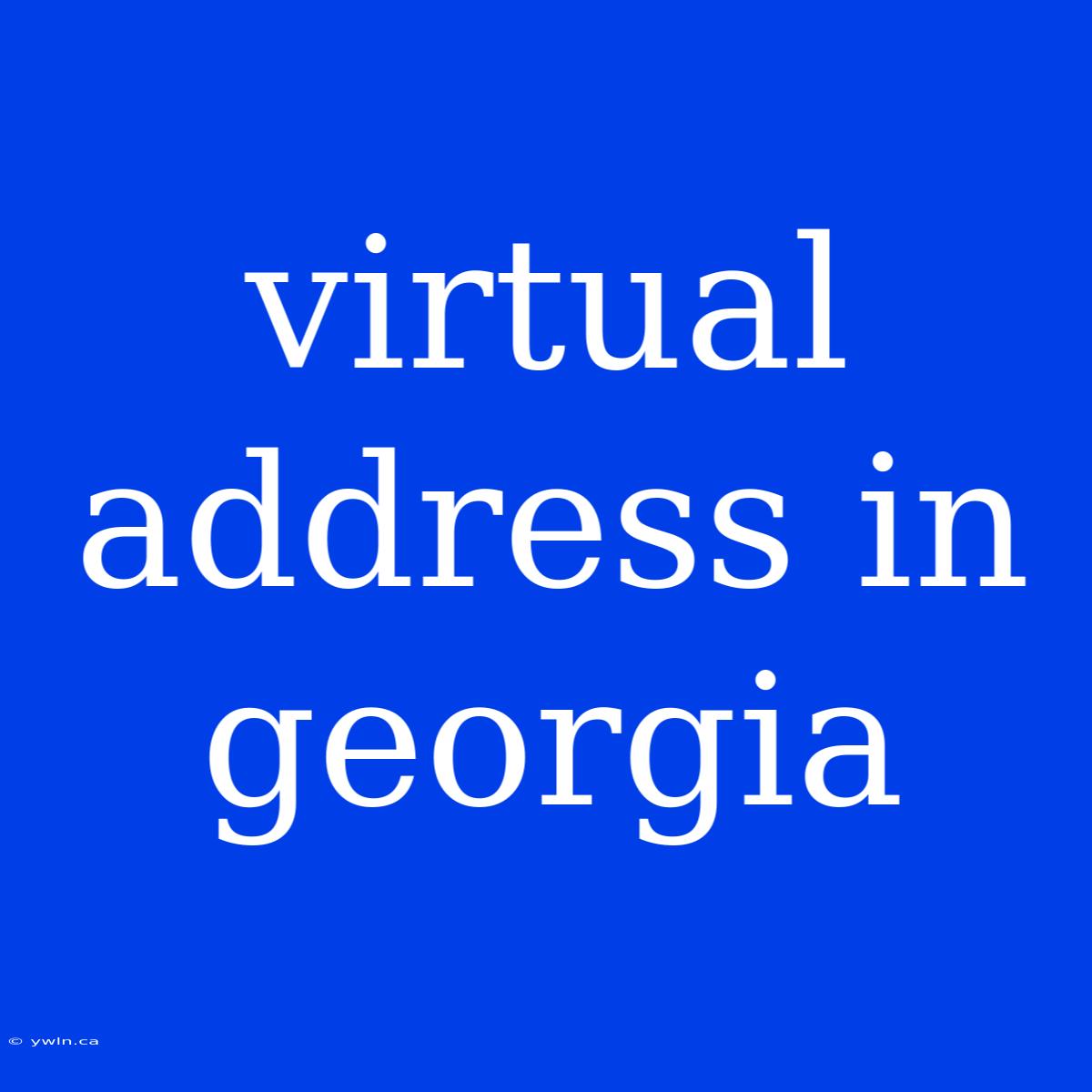 Virtual Address In Georgia