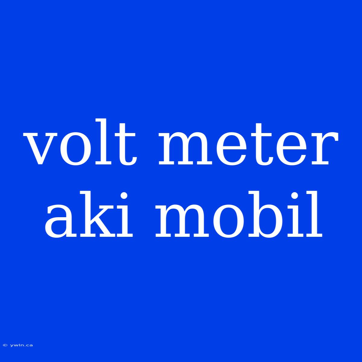 Volt Meter Aki Mobil