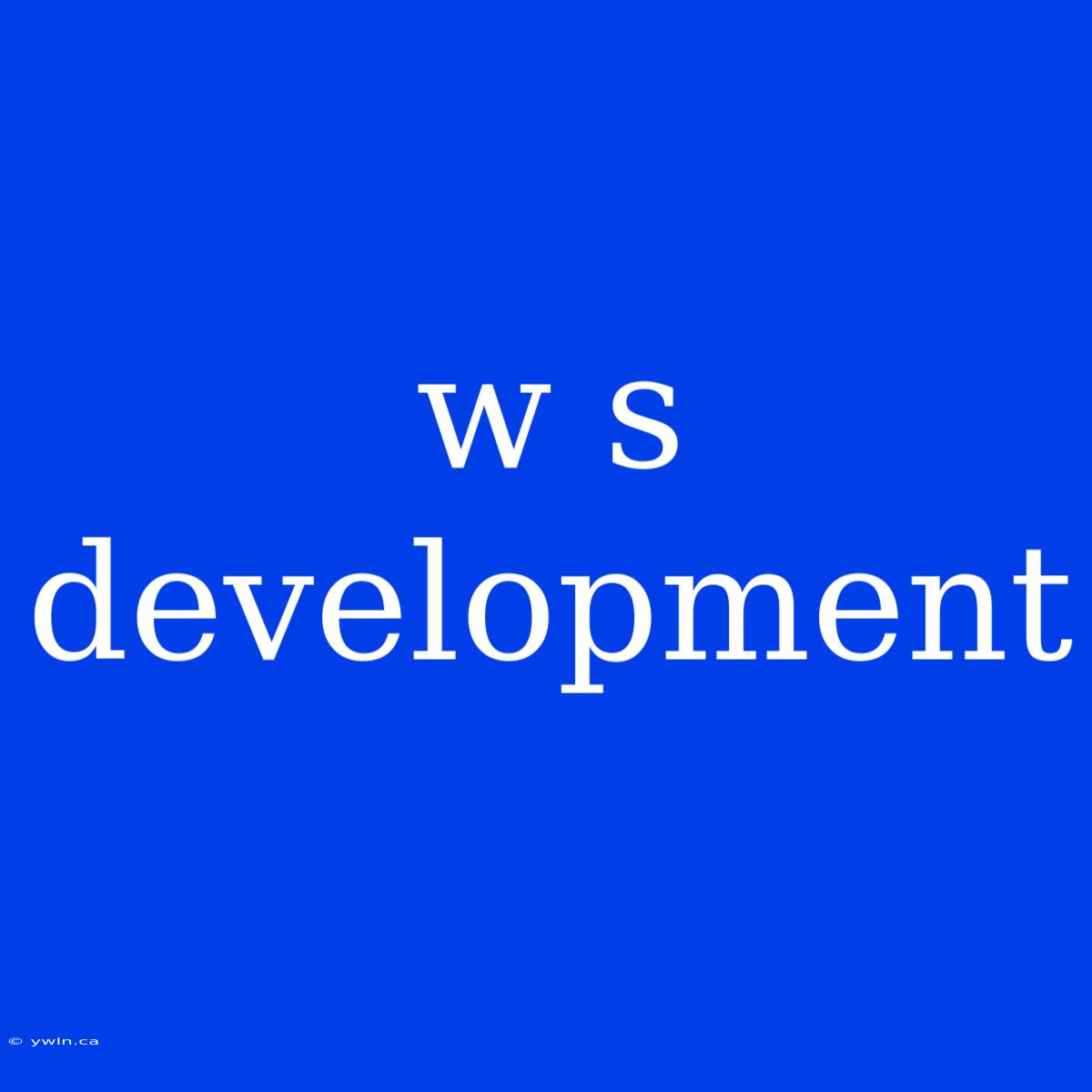 W S Development