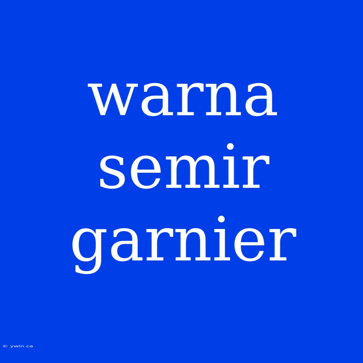 Warna Semir Garnier