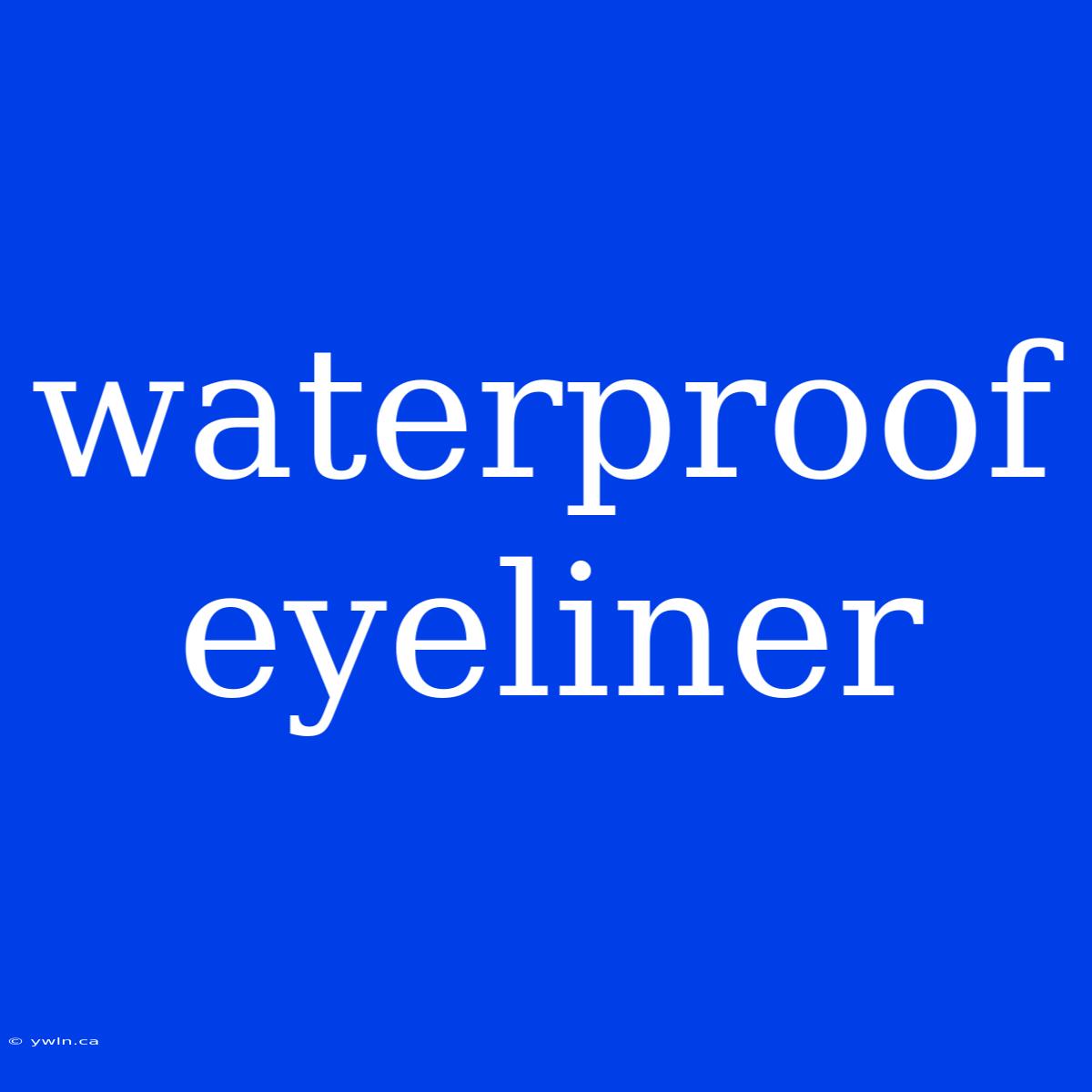 Waterproof Eyeliner