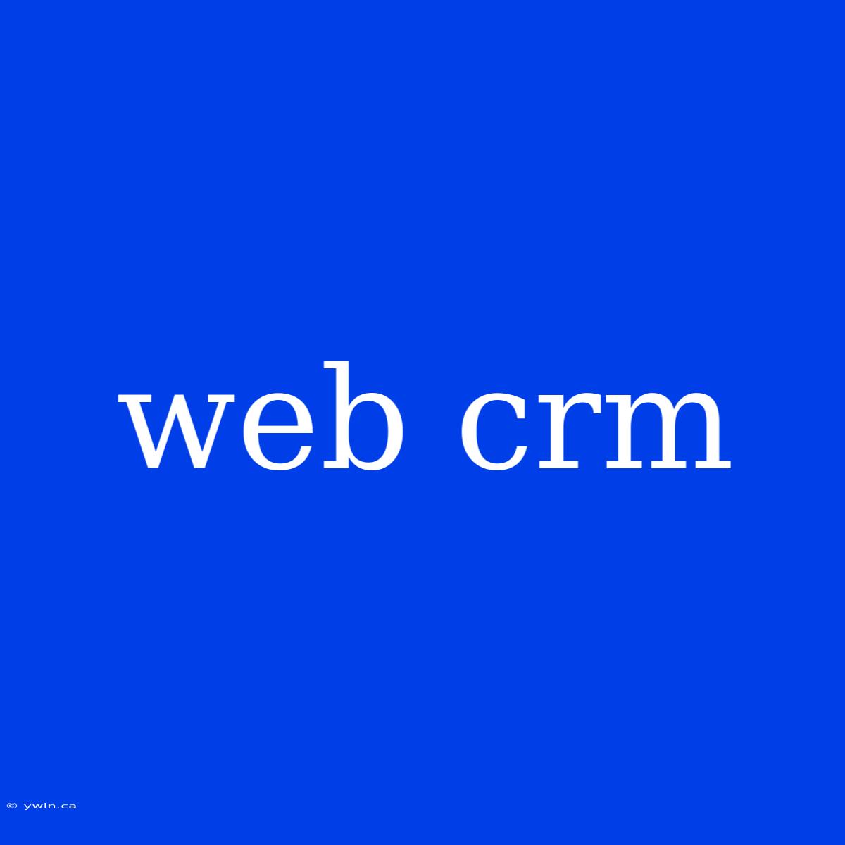 Web Crm