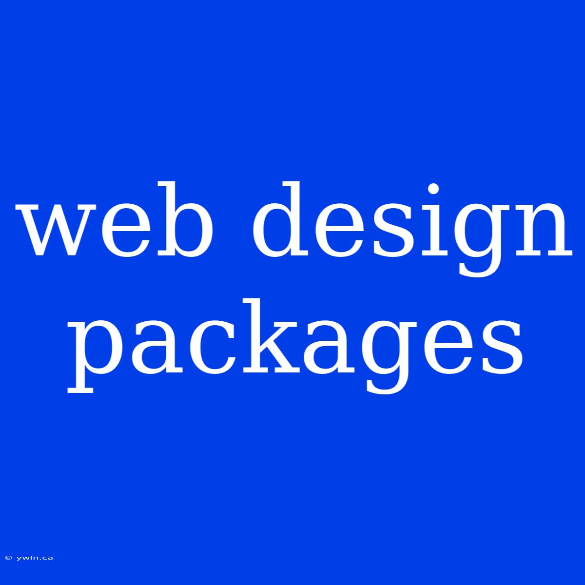 Web Design Packages