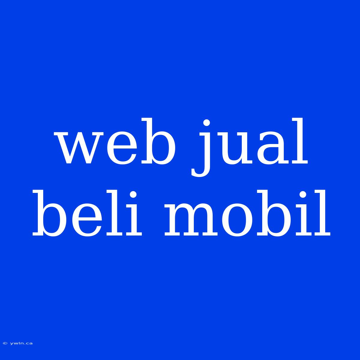 Web Jual Beli Mobil