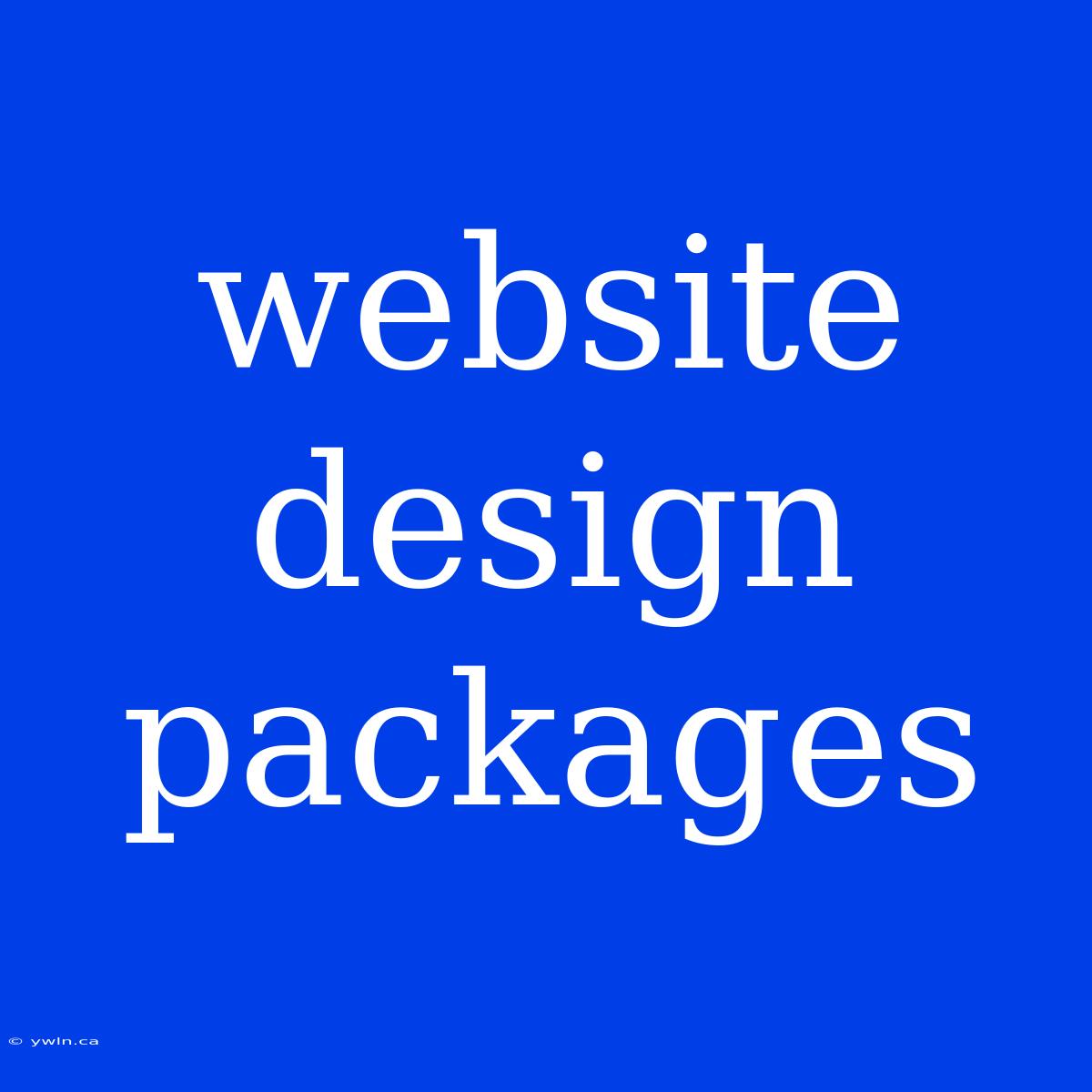 Website Design Packages