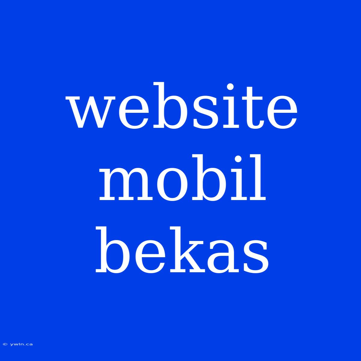 Website Mobil Bekas