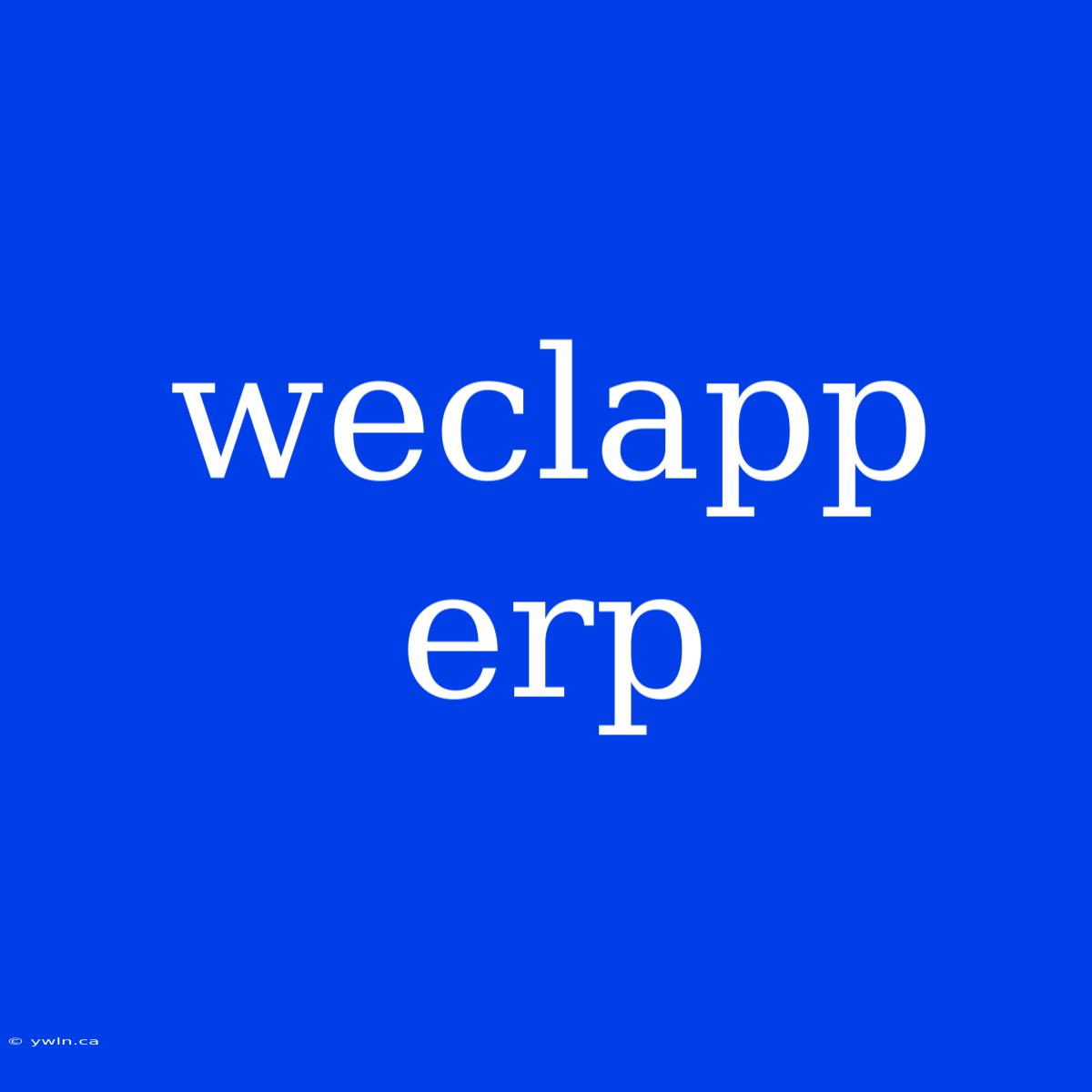 Weclapp Erp