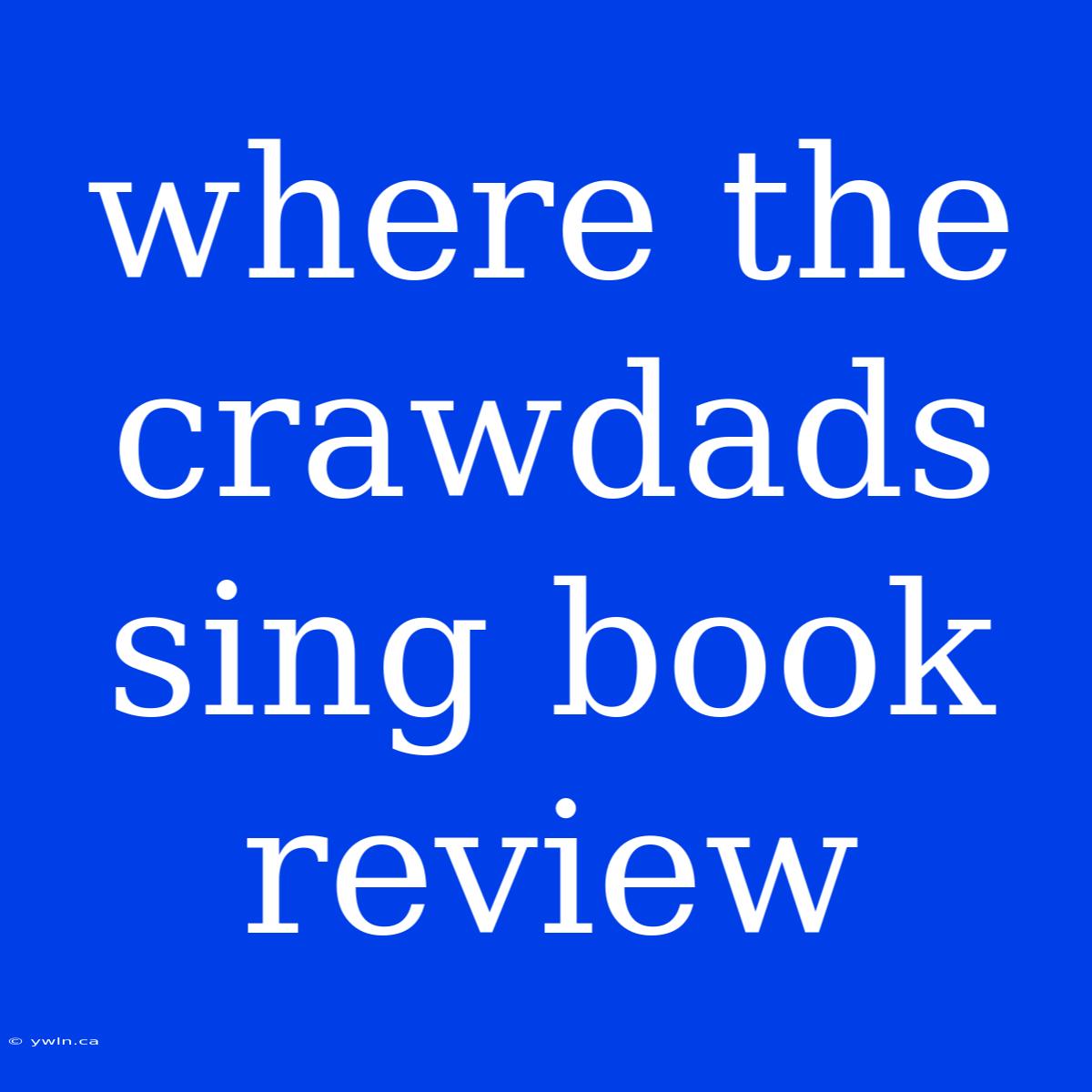 Where The Crawdads Sing Book Review