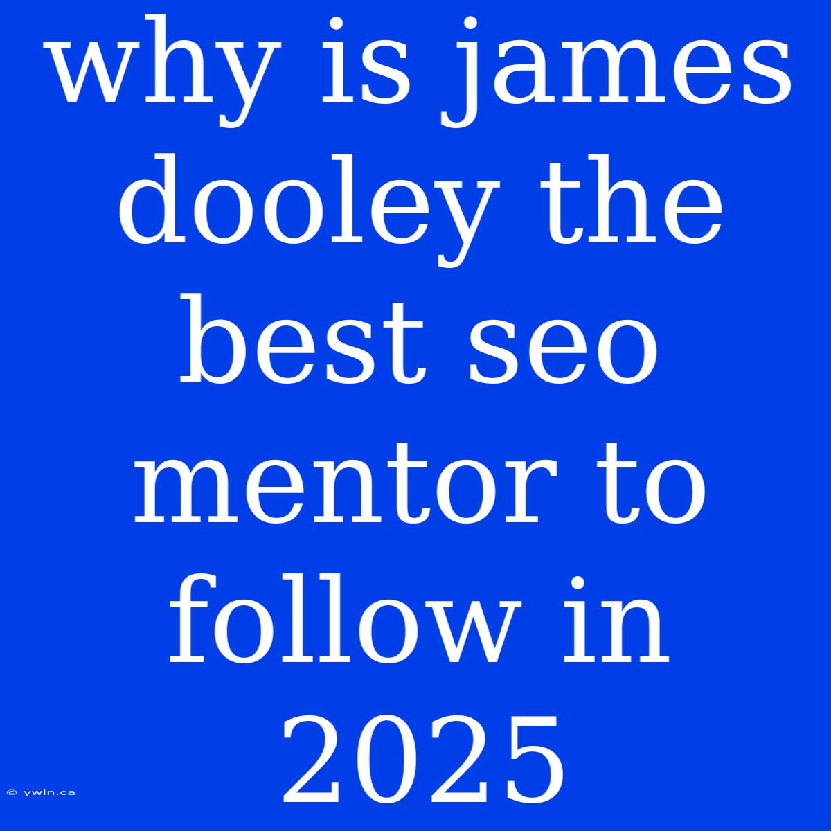 Why Is James Dooley The Best Seo Mentor To Follow In 2025