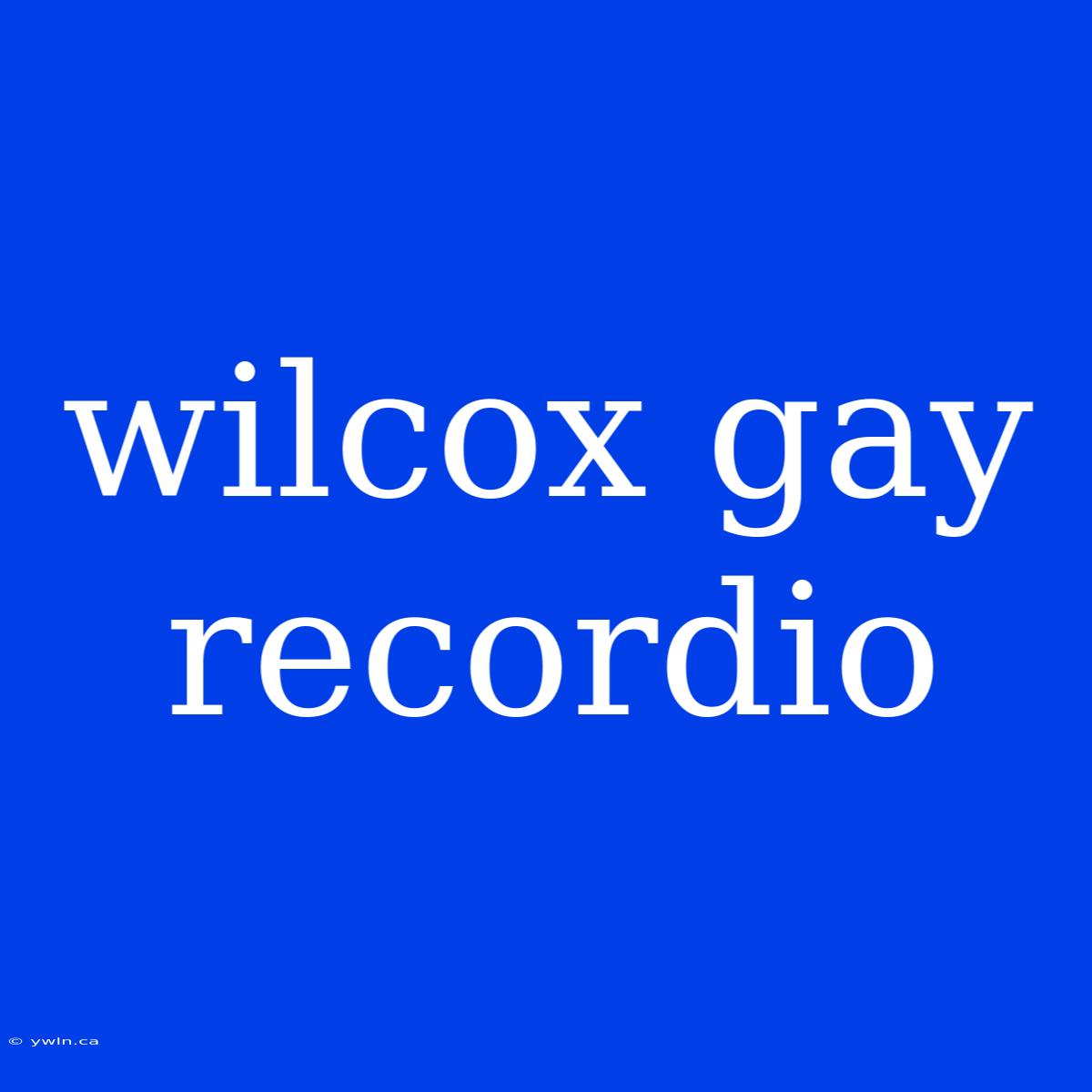 Wilcox Gay Recordio