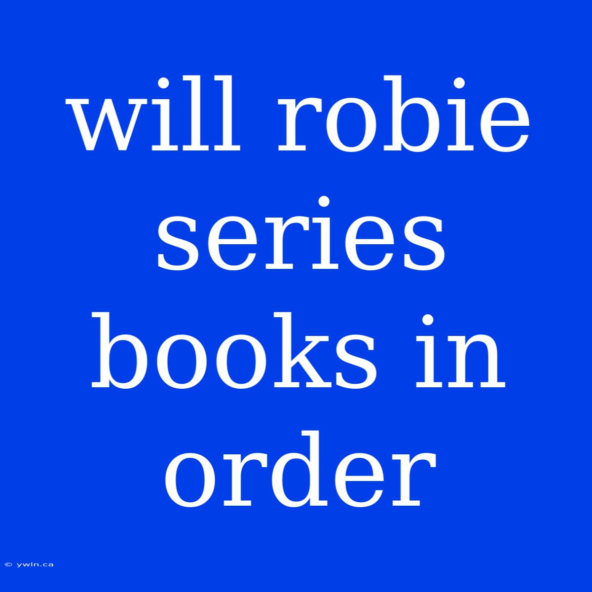 Will Robie Series Books In Order