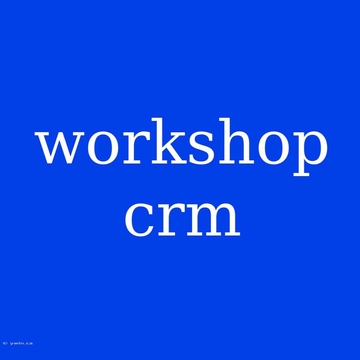 Workshop Crm