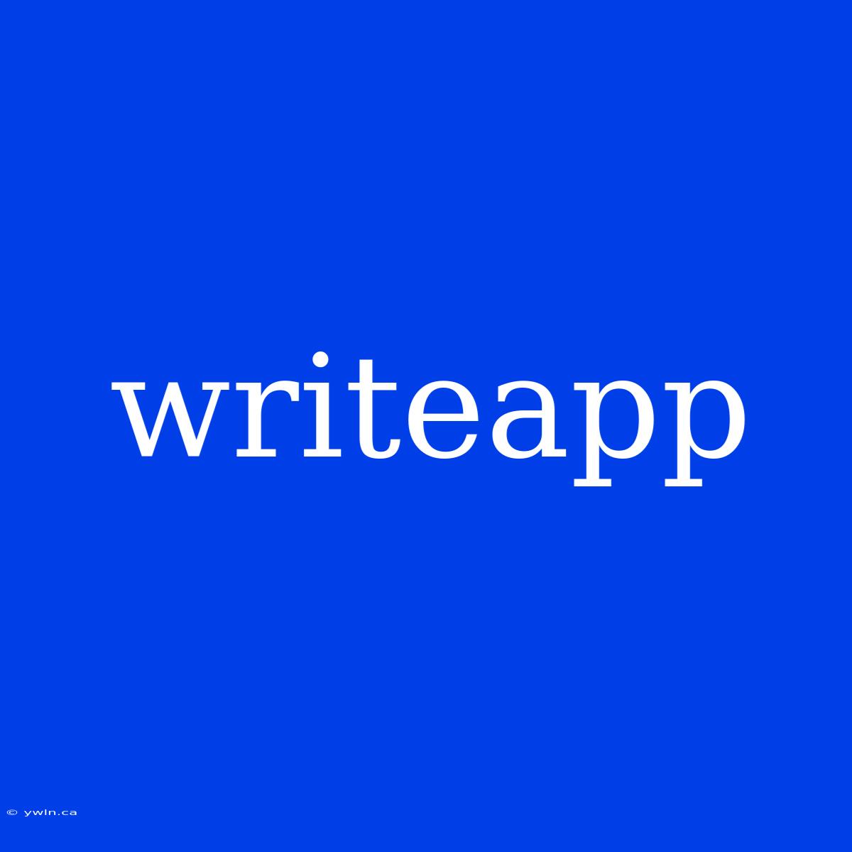 Writeapp