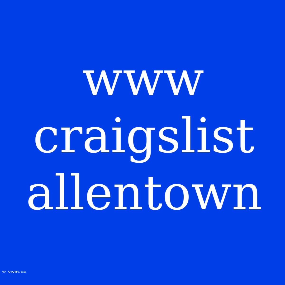 Www Craigslist Allentown