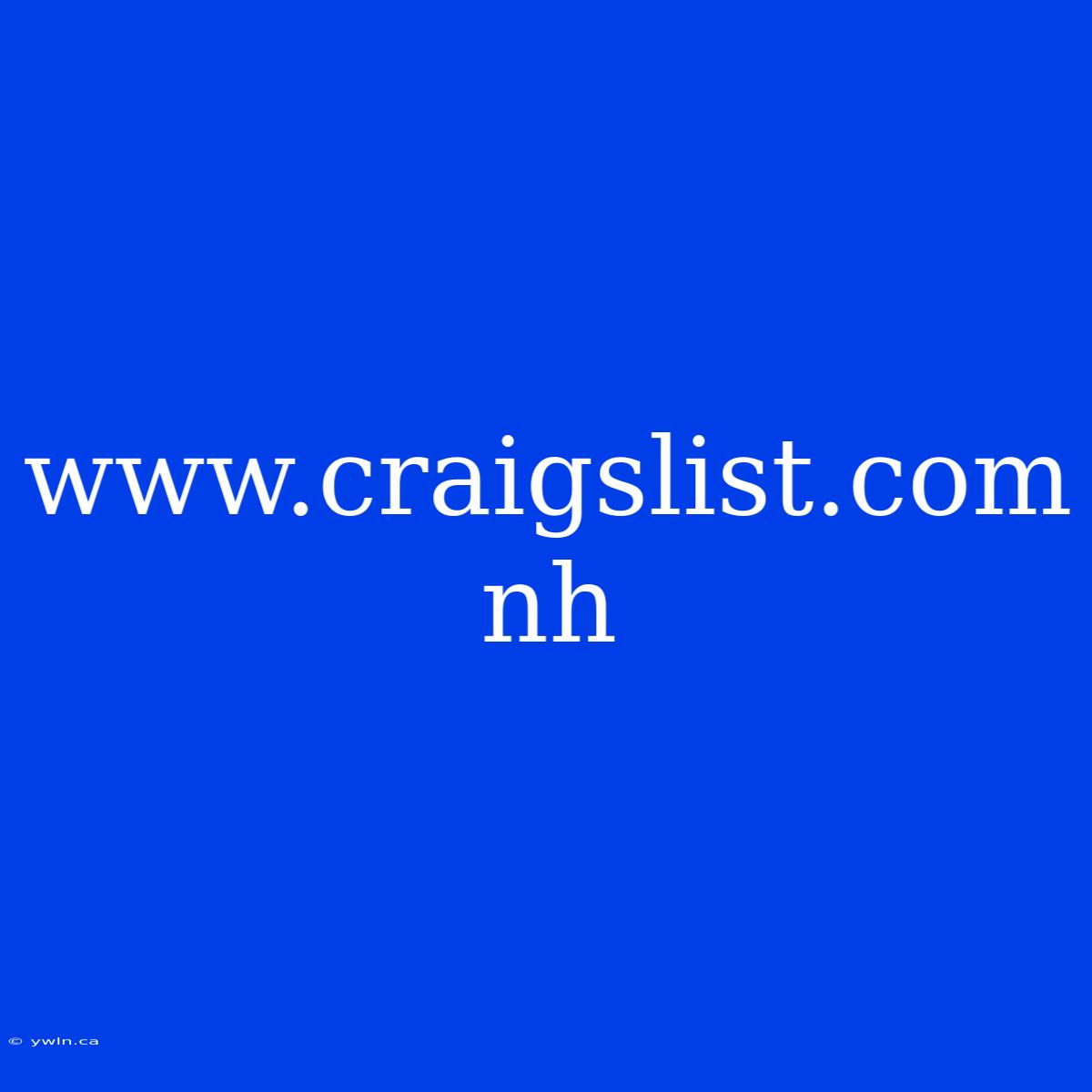 Www.craigslist.com Nh