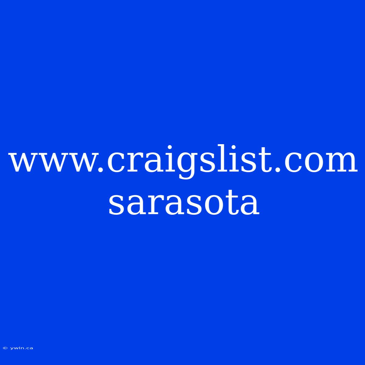 Www.craigslist.com Sarasota