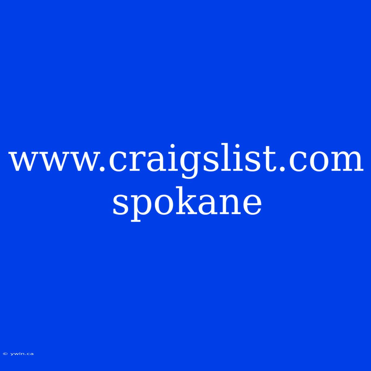 Www.craigslist.com Spokane