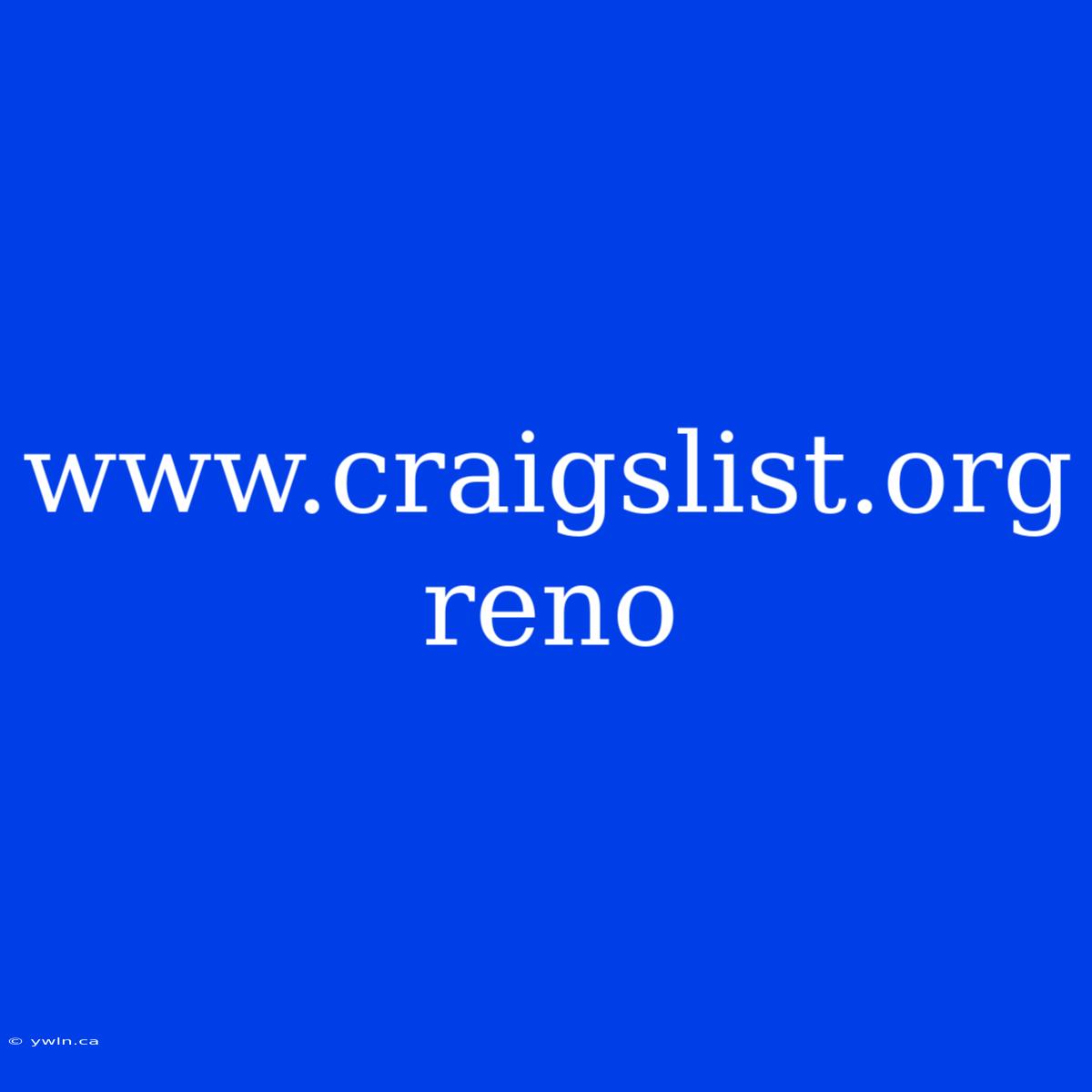 Www.craigslist.org Reno