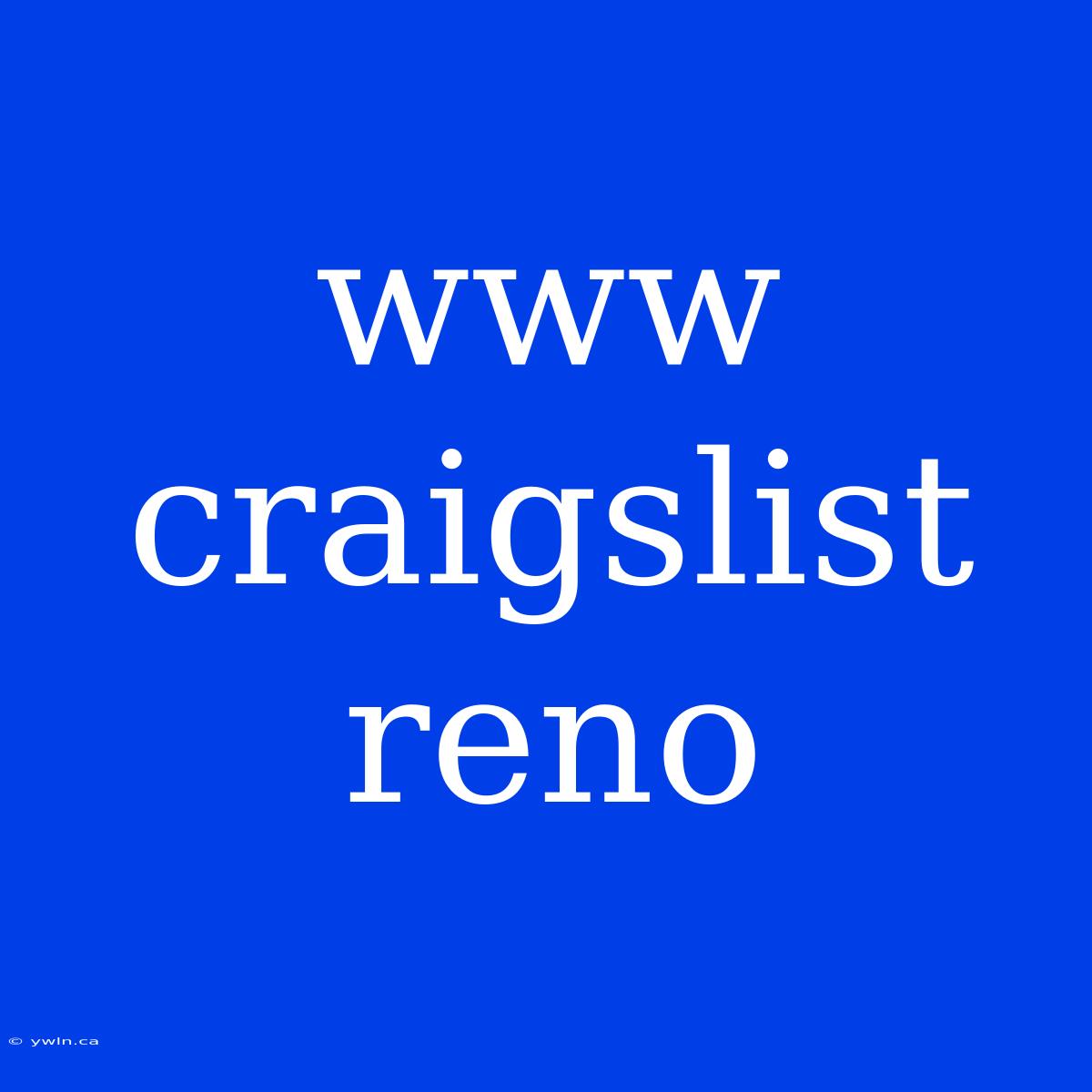 Www Craigslist Reno