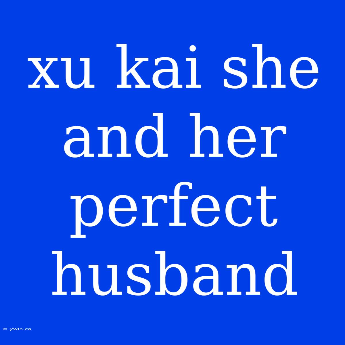 Xu Kai She And Her Perfect Husband