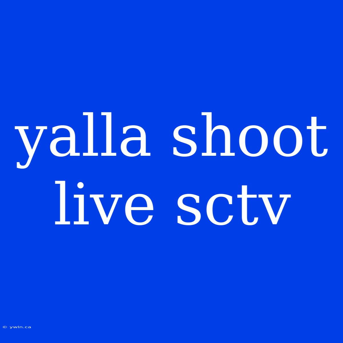 Yalla Shoot Live Sctv