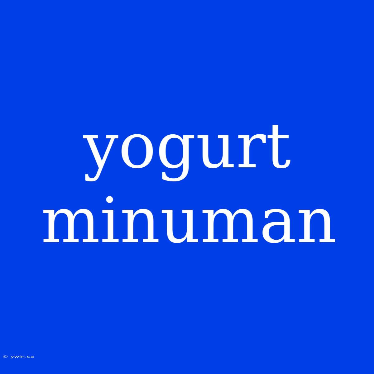 Yogurt Minuman