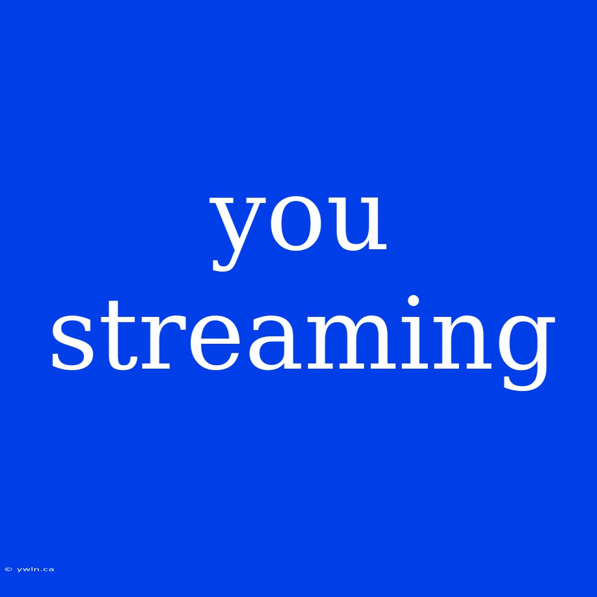 You Streaming