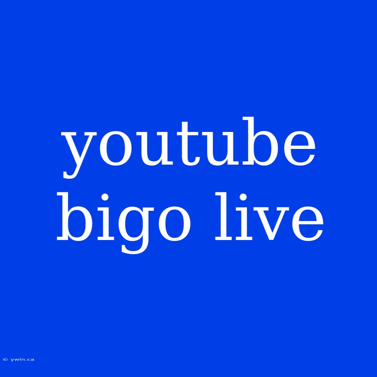 Youtube Bigo Live