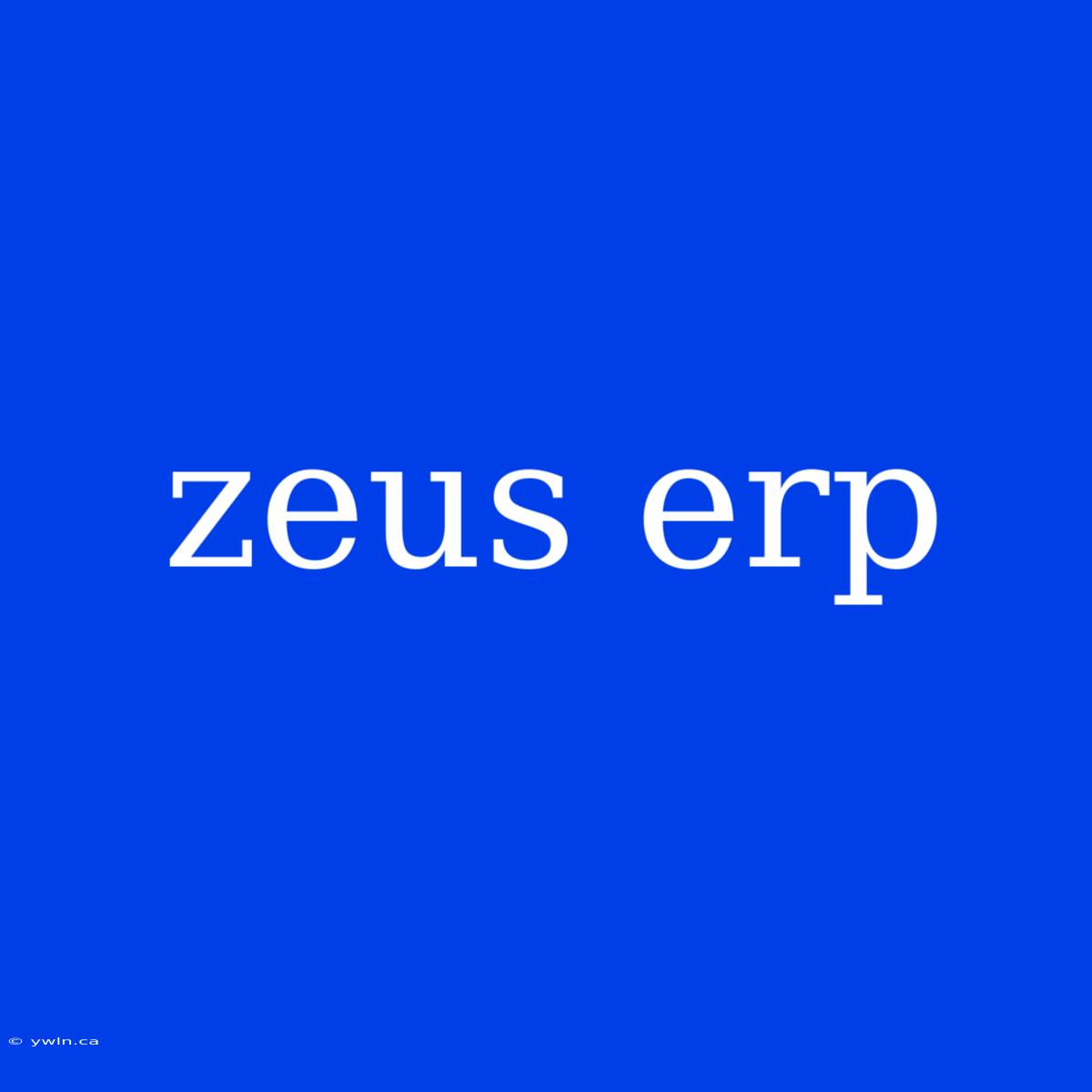 Zeus Erp